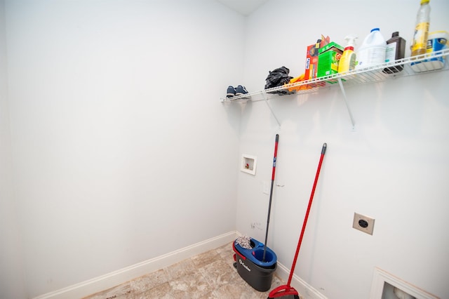 laundry room with hookup for a washing machine and electric dryer hookup