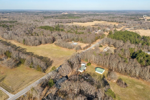 drone / aerial view featuring a rural view