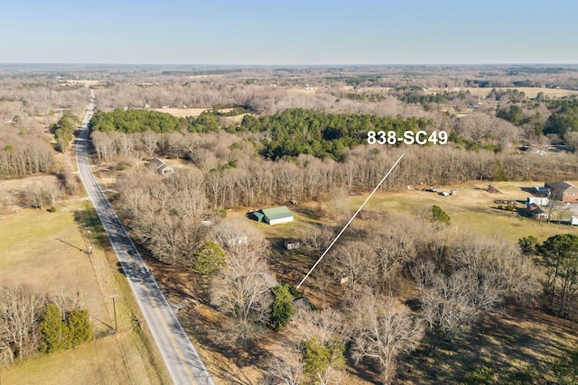 drone / aerial view featuring a rural view