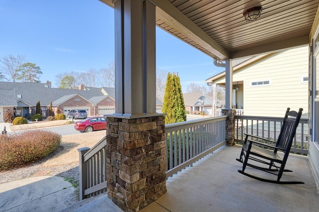 exterior space with a porch