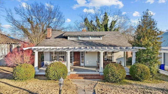 view of front of house featuring covered porch