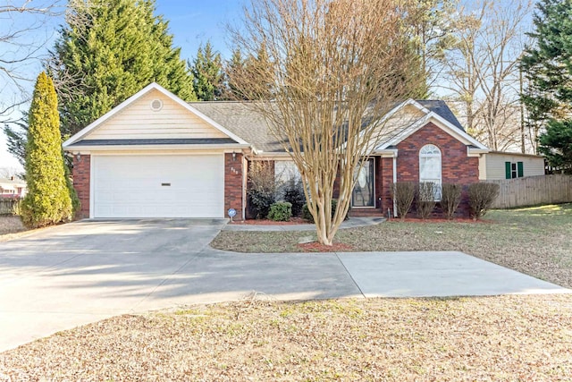 ranch-style house with a garage