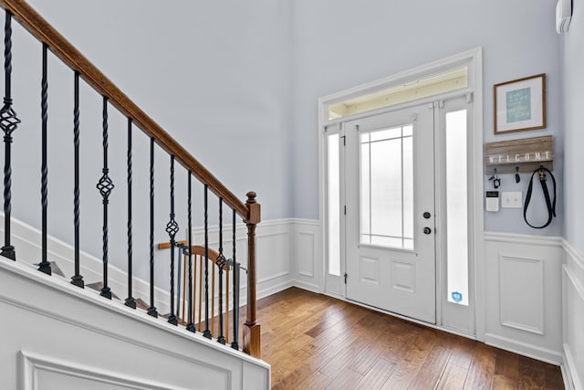 entrance foyer featuring hardwood / wood-style flooring