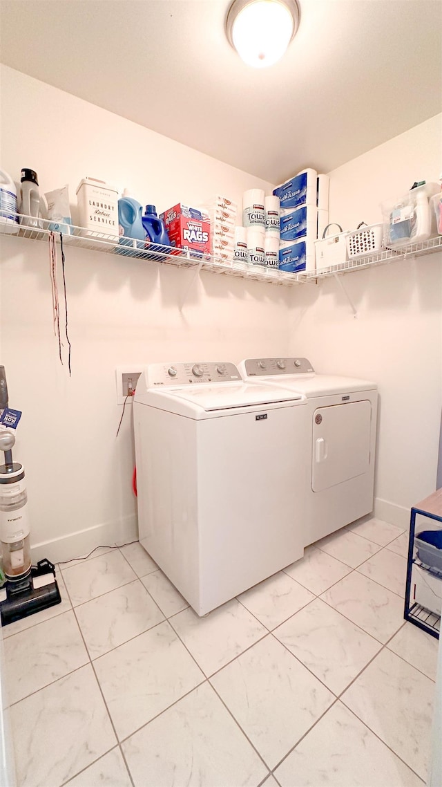 laundry room featuring washer and dryer