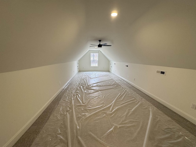 bonus room with lofted ceiling