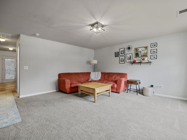 view of carpeted living room