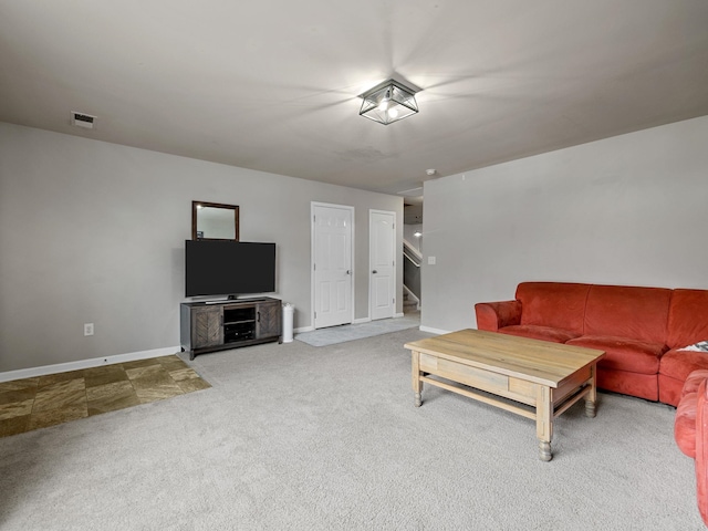 view of carpeted living room