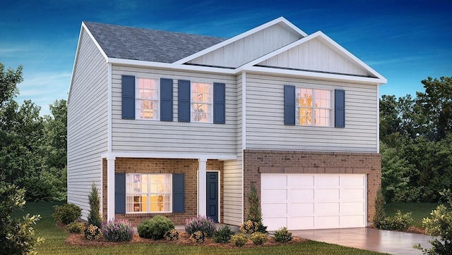 craftsman-style house featuring a garage