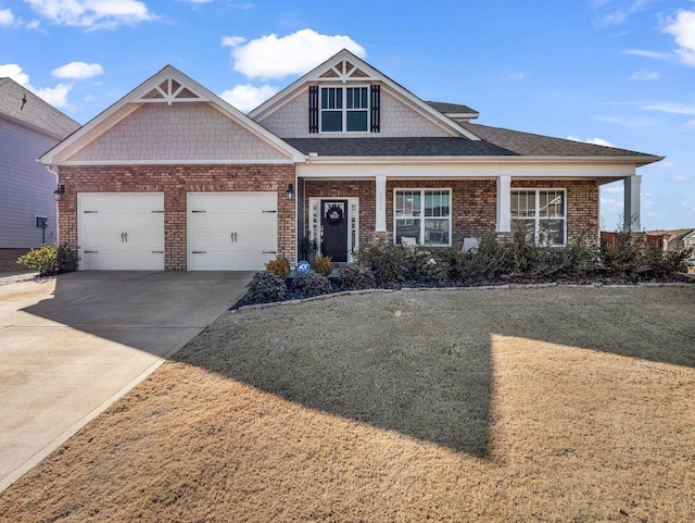 craftsman-style home featuring a garage