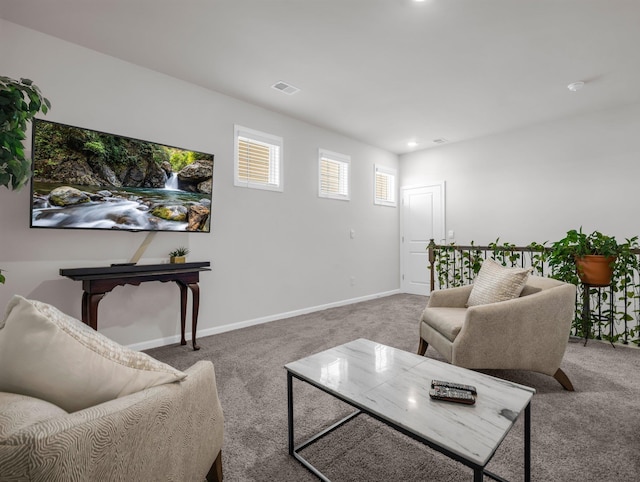 view of carpeted living room