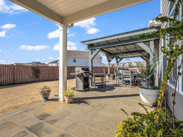 view of patio / terrace featuring area for grilling