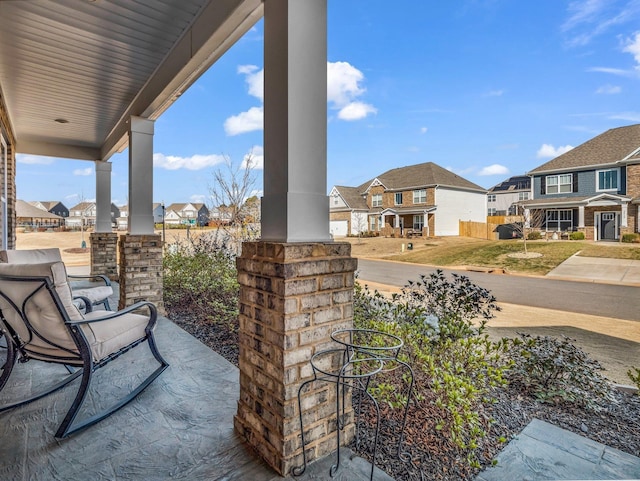 view of patio with a porch