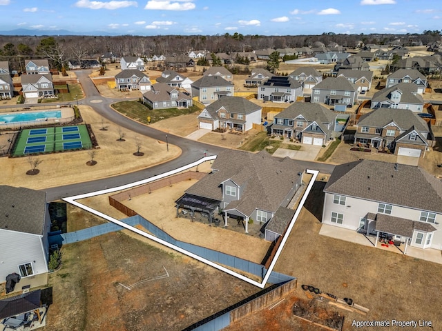 birds eye view of property