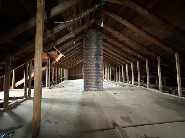 view of attic