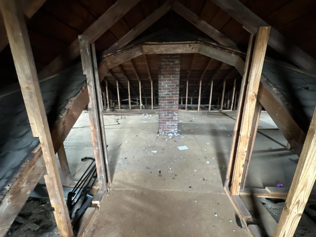 view of attic