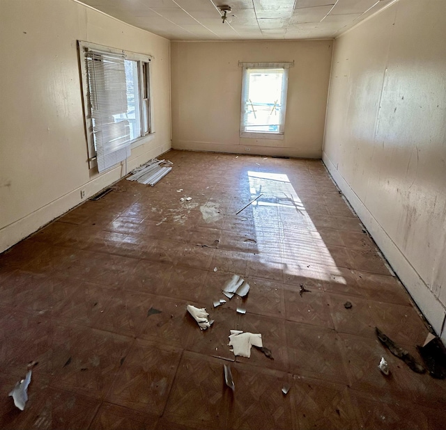 view of spare room