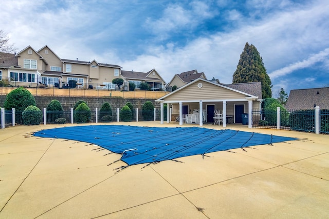 view of pool featuring a patio area