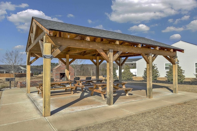 view of home's community featuring a gazebo and a patio area