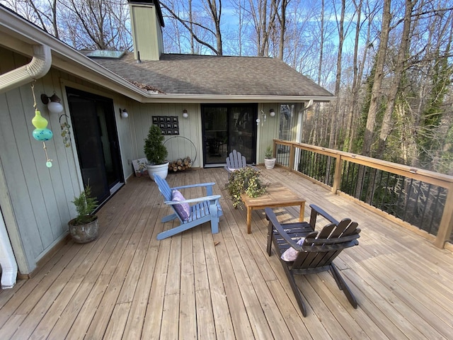 view of wooden terrace