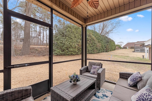 view of sunroom