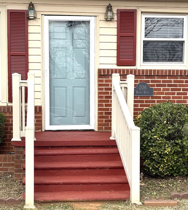 view of doorway to property