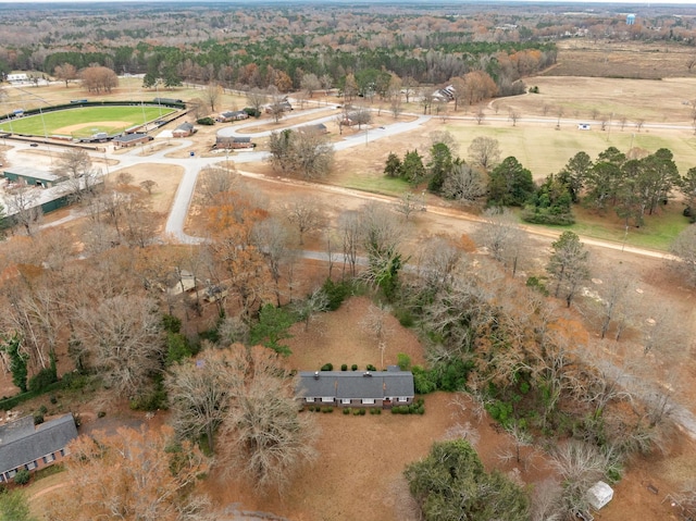 drone / aerial view with a rural view