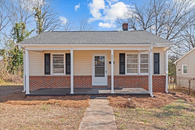 bungalow-style house featuring covered porch