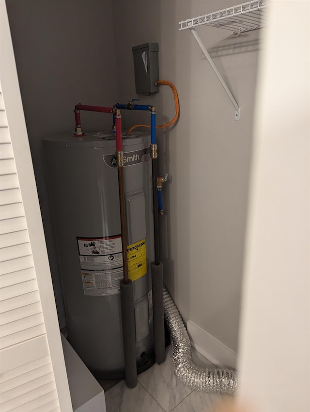 utilities featuring electric water heater