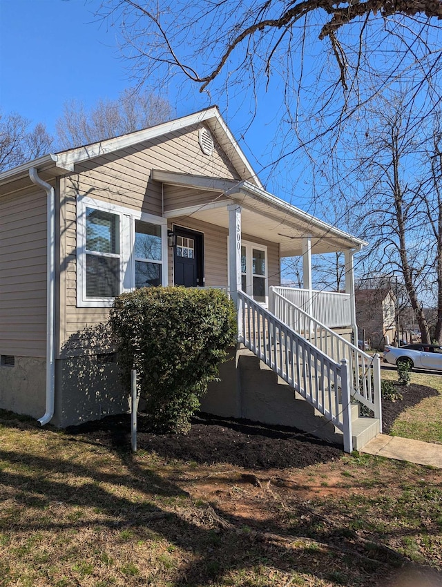 view of front of home featuring a porch