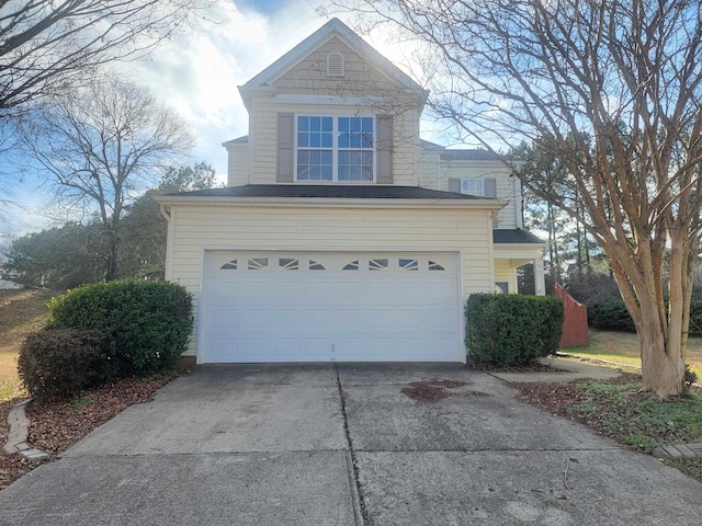 view of front of house featuring a garage