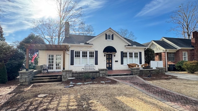 view of front of property with french doors