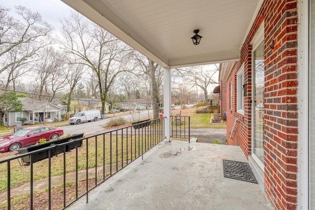 view of patio with a porch