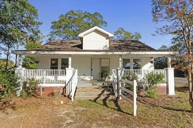 view of front of house with covered porch