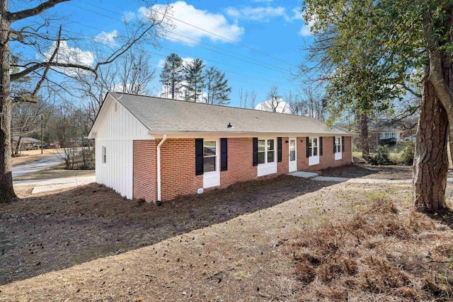 view of single story home