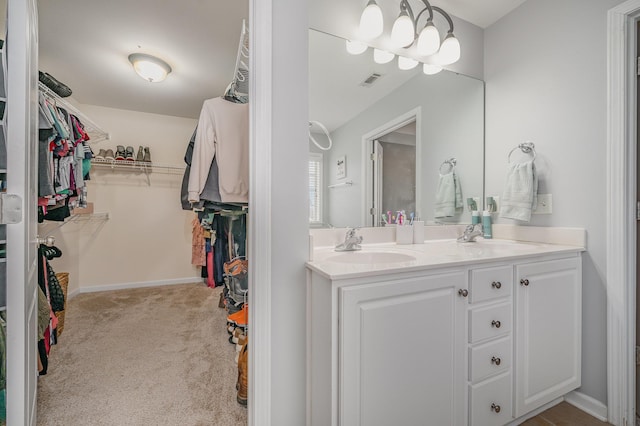 bathroom with vanity