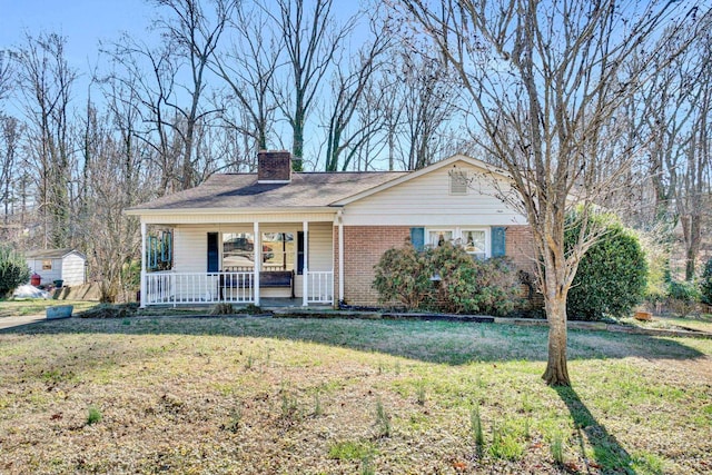 138 Forest Hls, Gaffney, SC 29340 - view of front of property featuring a front lawn and a porch