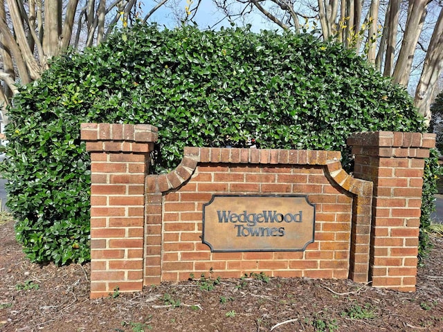 view of community sign