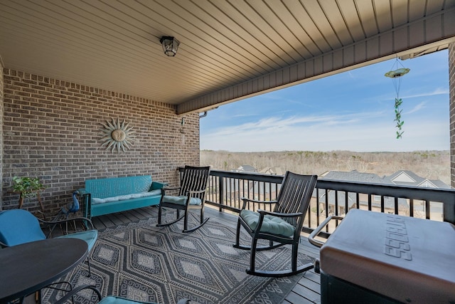 deck featuring an outdoor hangout area