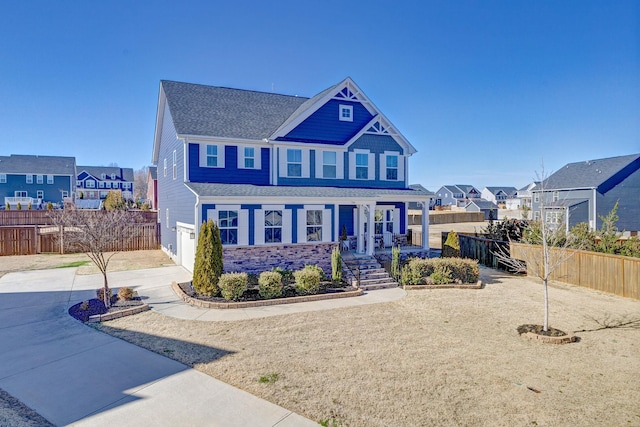 view of front of home with a porch