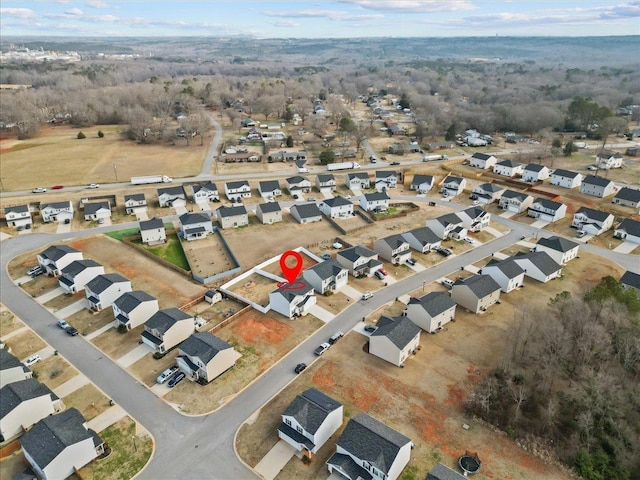 bird's eye view featuring a residential view