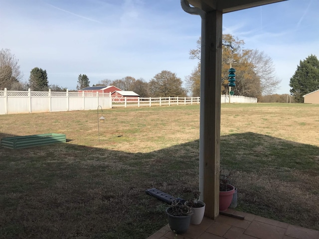 view of yard featuring fence private yard