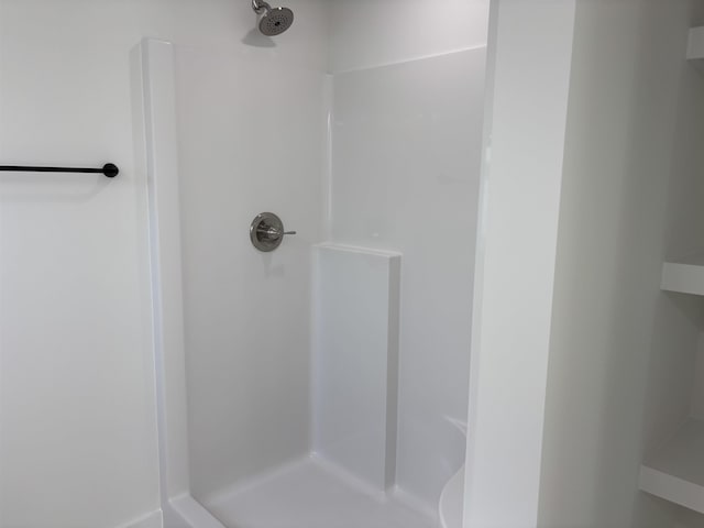 full bathroom featuring a shower stall