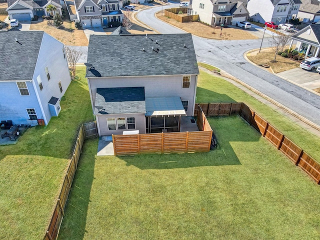 aerial view featuring a residential view