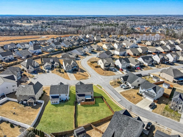 bird's eye view featuring a residential view