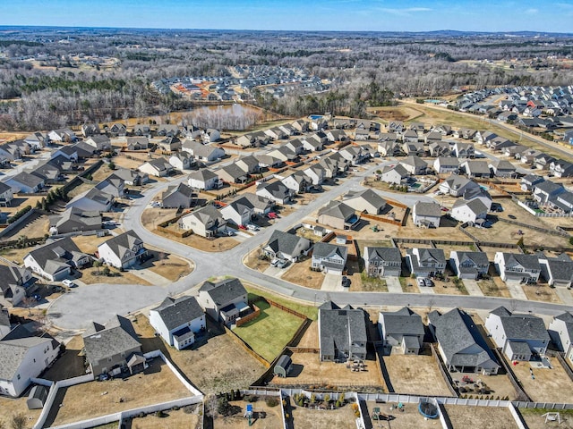 aerial view with a residential view