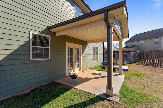 view of patio / terrace with fence