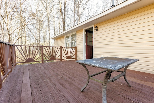 view of wooden deck