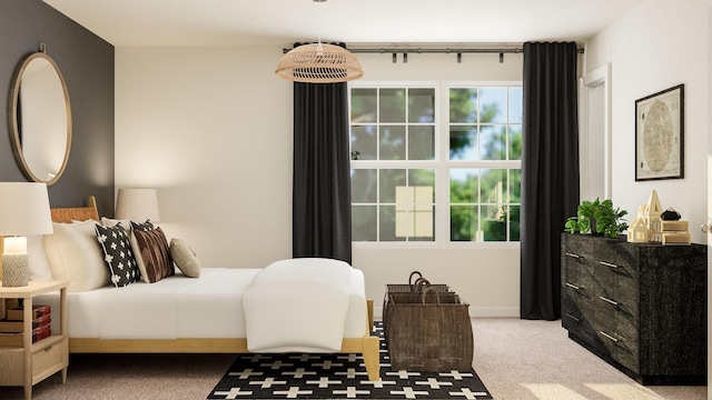 view of carpeted bedroom