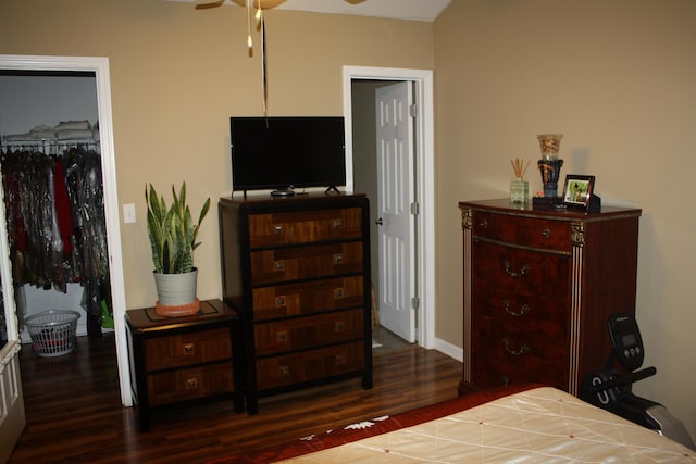 bedroom featuring wood finished floors