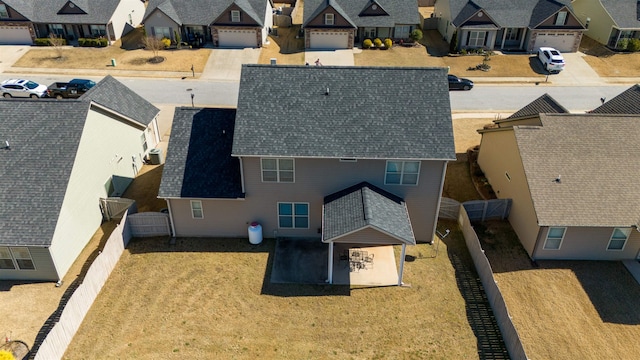 aerial view featuring a residential view